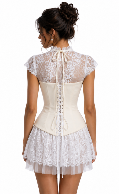 Élodie Lace Corset Mini Dress